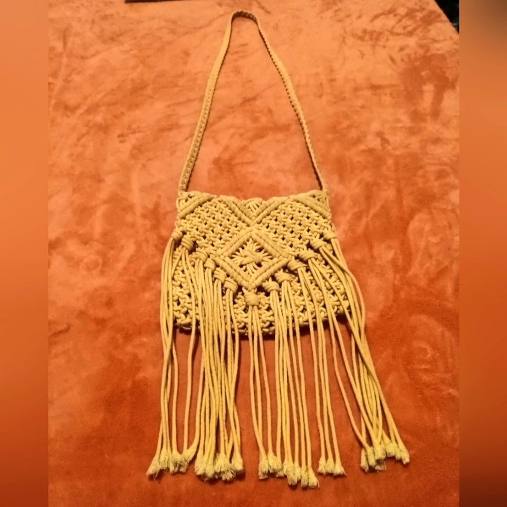 Rattan Multipurpose Single Shoulder Strap Bag used